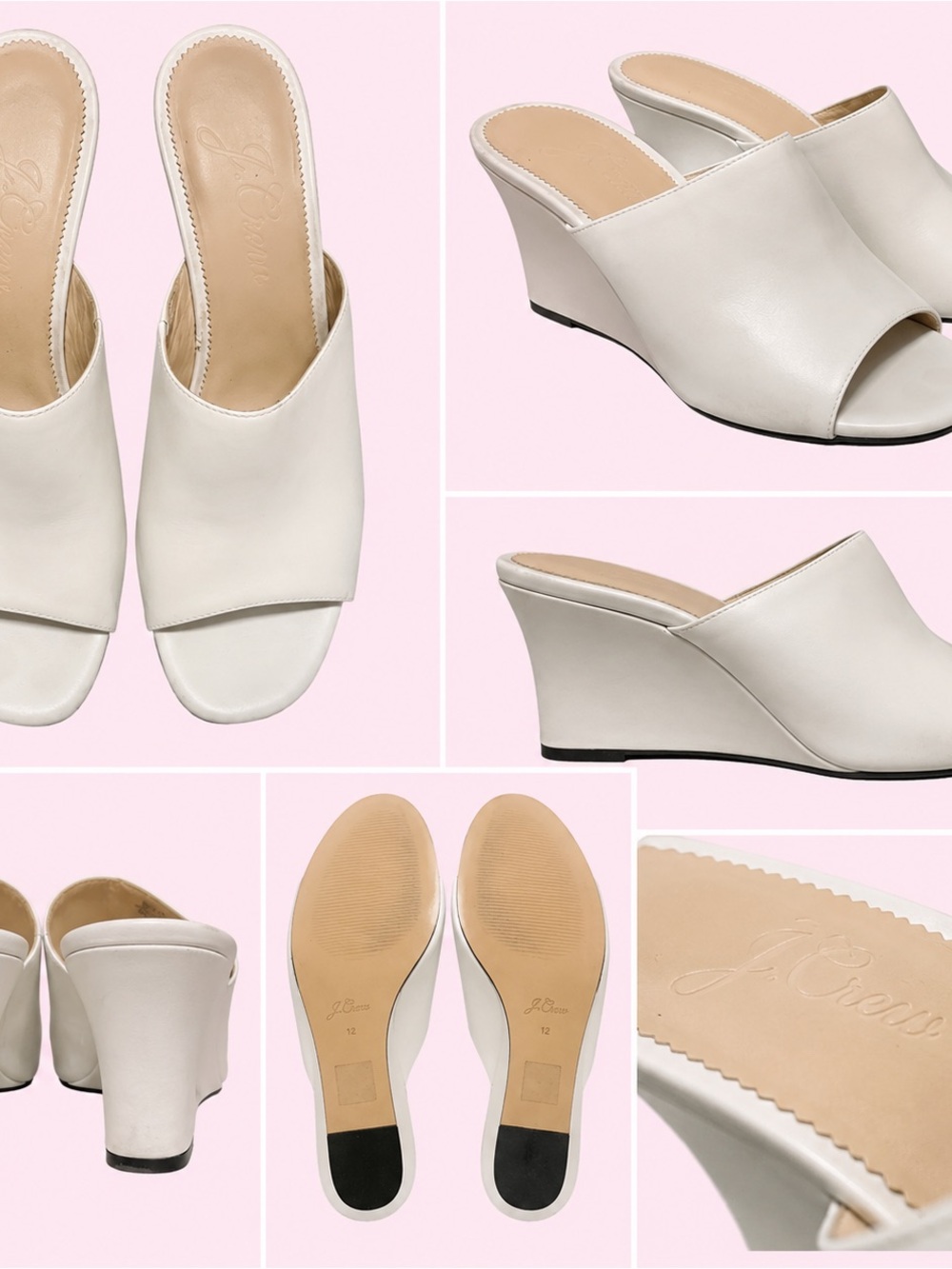 J. Crew White Open-Toe Wedge Sandals (SIZE 12 FITS LIKE 11.5) SUMMER CLASSIC!